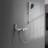 Grifo de bañera moderno de pared con pistola rociadora manual