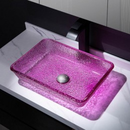 Lavabo de cristal cuadrado...