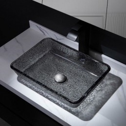 Lavabo de cristal sobre...
