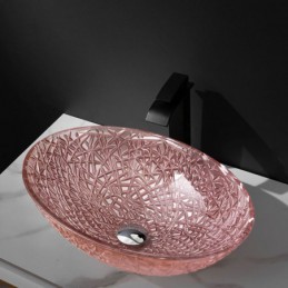 Lavabo artístico de cristal...