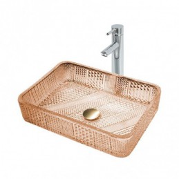 Lavabo de cristal cuadrado...