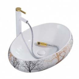 Lavabo de cerámica ovalado...