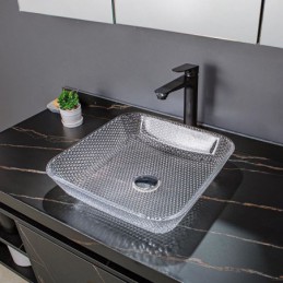Lavabo de vidrio cuadrado...