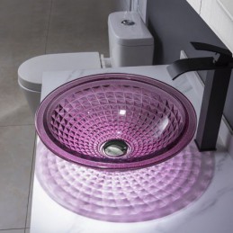 Lavabo de vidrio redondo...