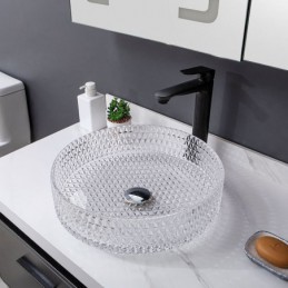 Lavabo de vidrio redondo...