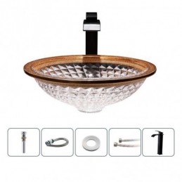 Lavabo circular de vidrio...