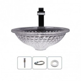 Lavabo circular de vidrio...