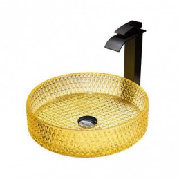 Lavabo circular de vidrio...
