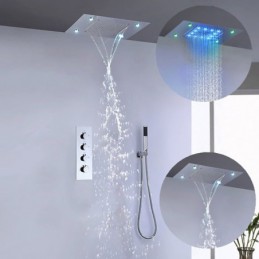 Grifo de ducha LED cromado...