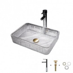 Lavabo de cristal fundido a...