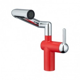 Grifo de Lavabo en Rojo con...